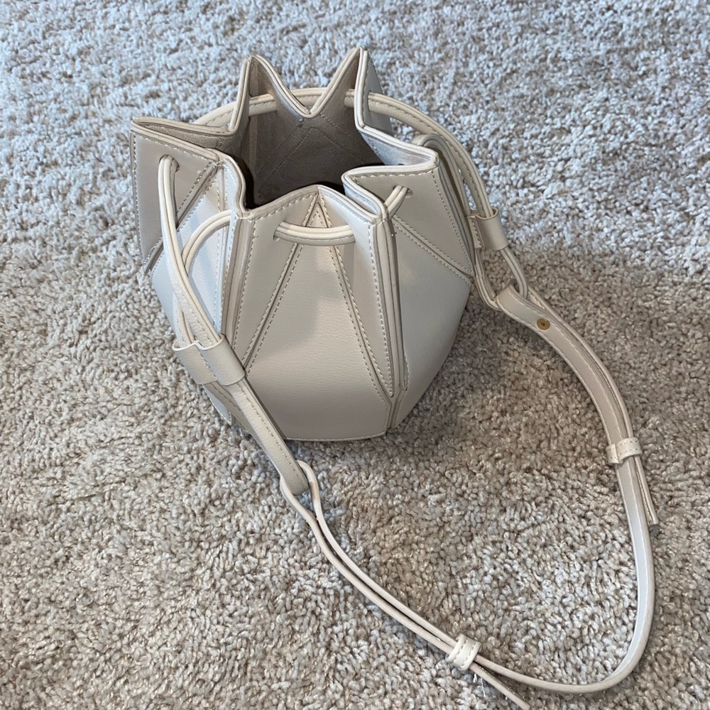 Marshalls White Crossbody Bag with Sculptural Design